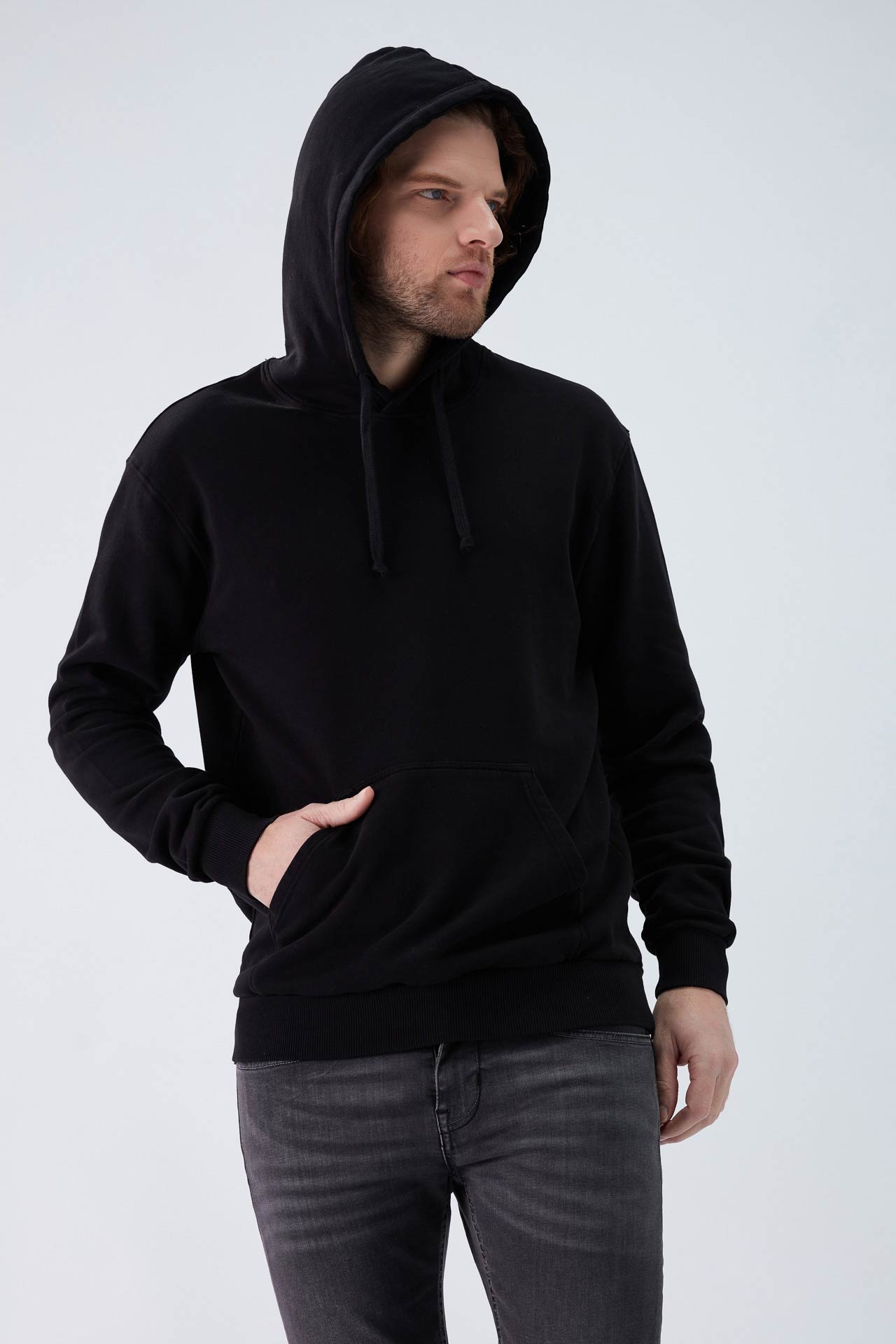 Hoodie with no front on sale pocket